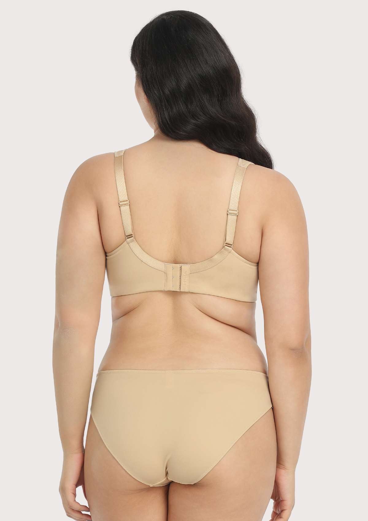 Joan Ultimate Soft Beige T-shirt Unlined Minimizer Bra Set