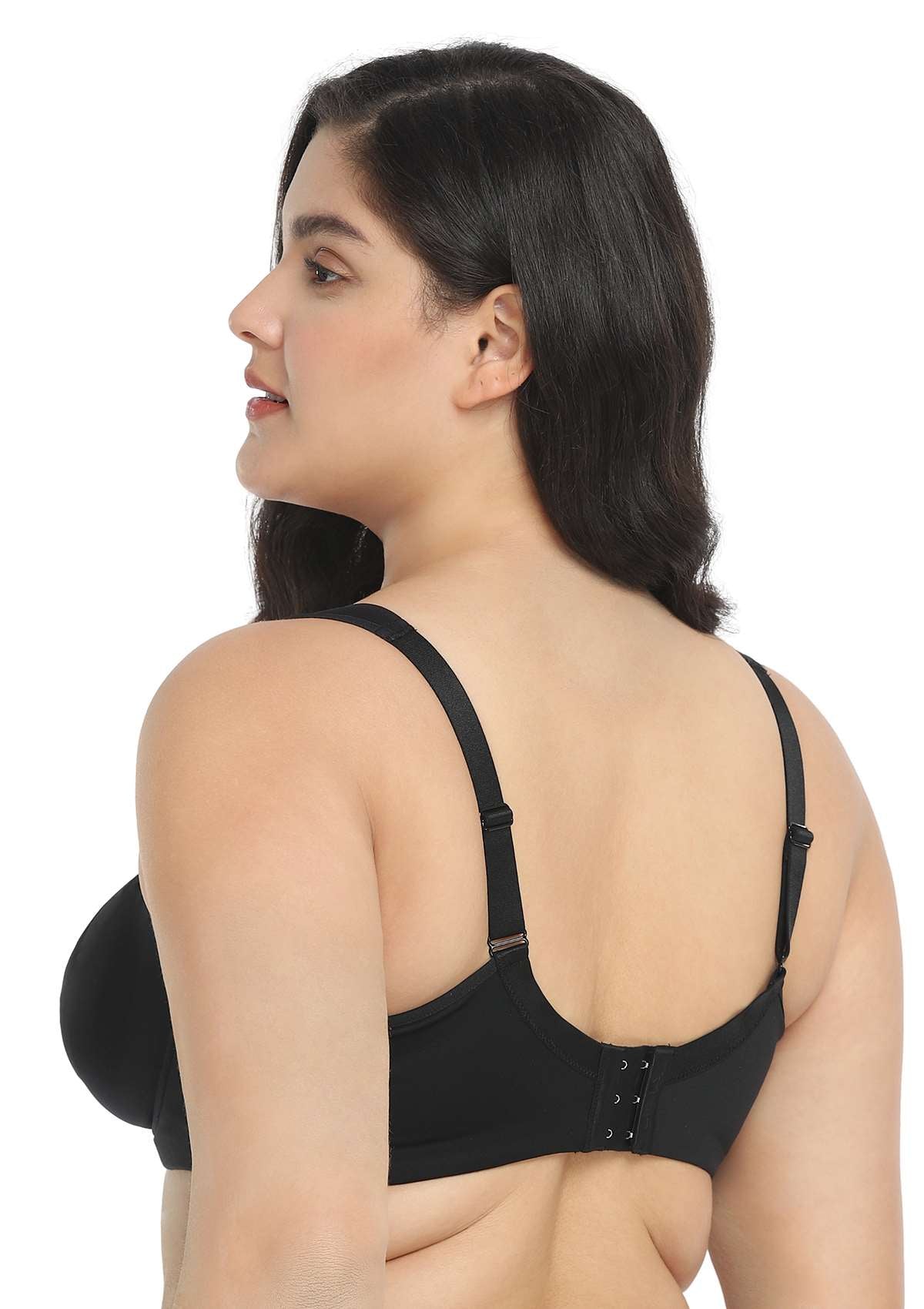 Joan Ultimate Soft Black T-shirt Unlined Minimizer Bra Set