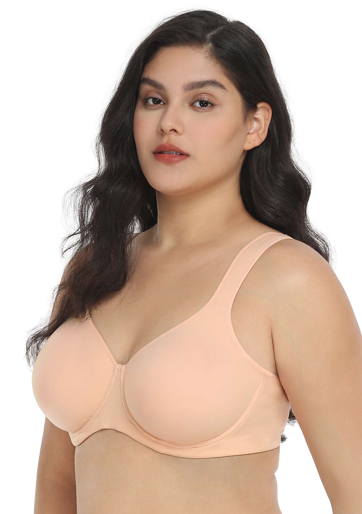 Joan Ultimate Soft Light Pink T-shirt Unlined Minimizer Bra Set