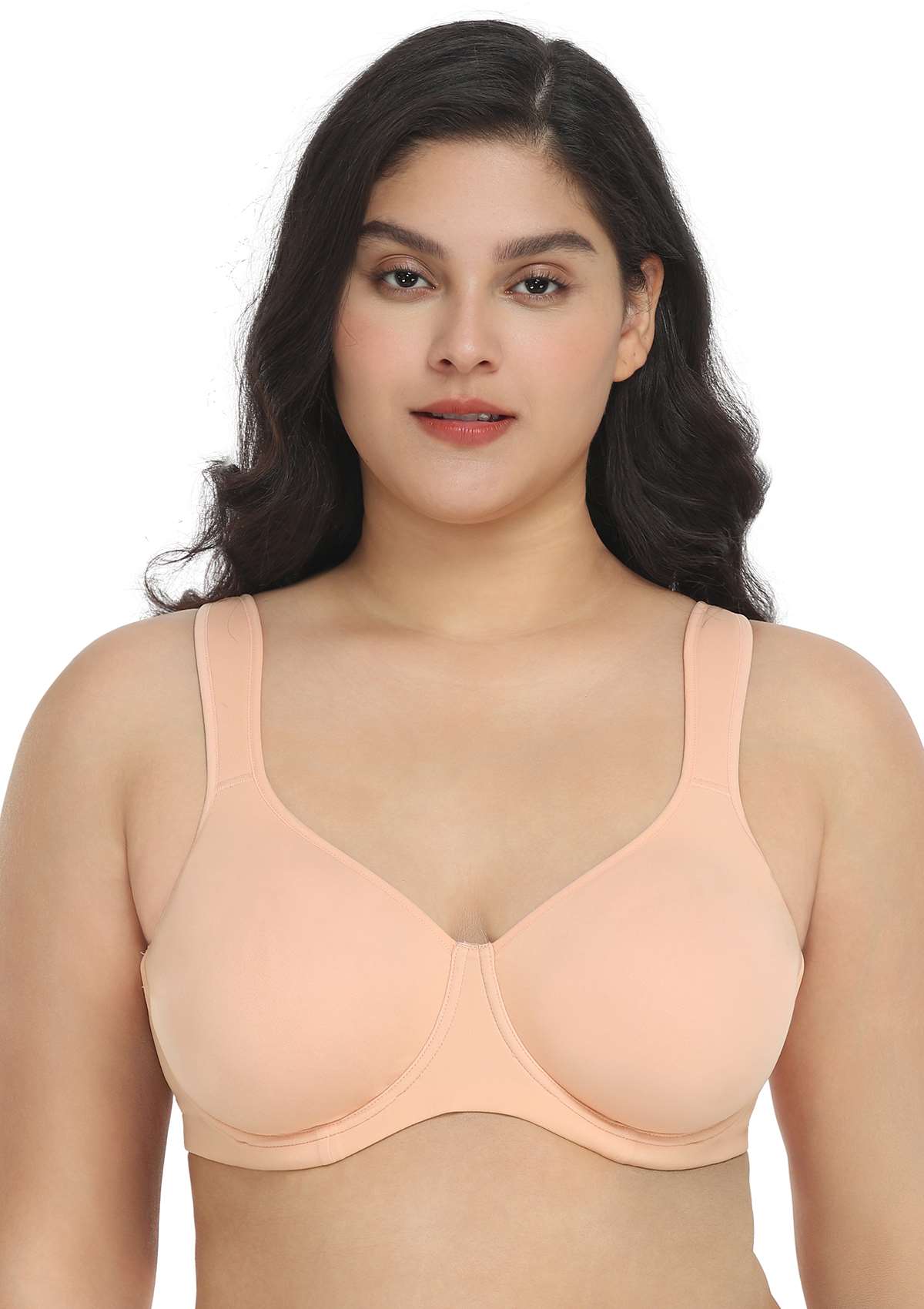 Joan Ultimate Soft Light Pink T-shirt Unlined Minimizer Bra Set