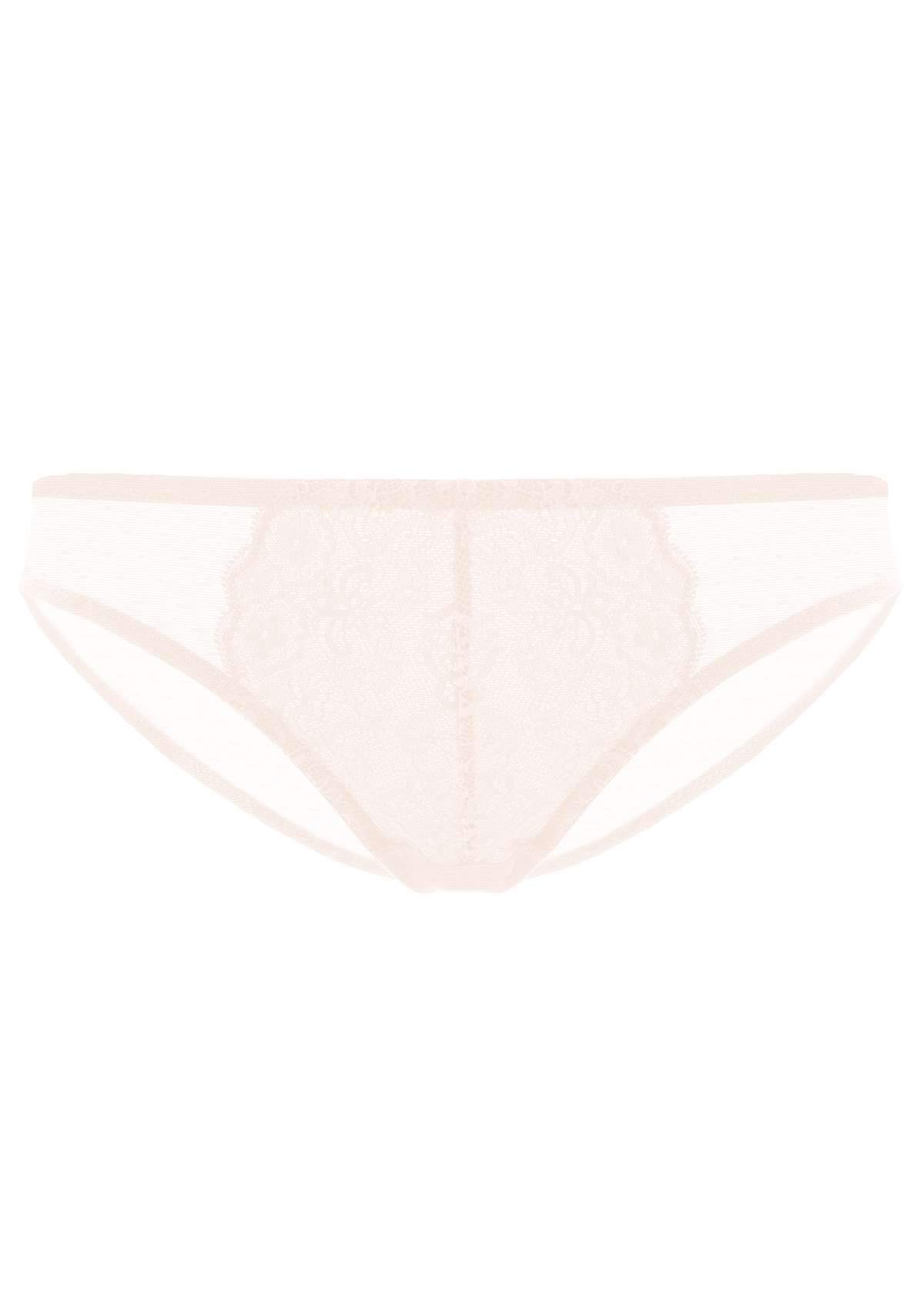 Nymphaea Front Floral Dusty Peach Lace Bikini Underwear