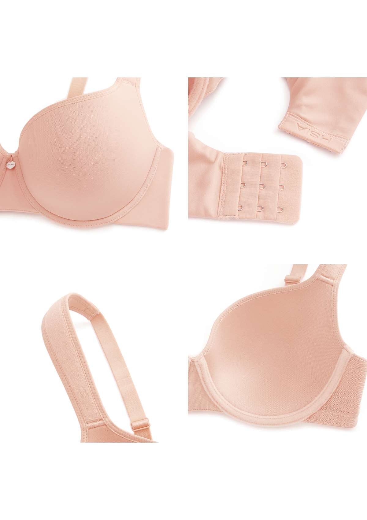 Patricia Smooth Classic Light Pink T-shirt Lightly Padded Minimizer Bra Set