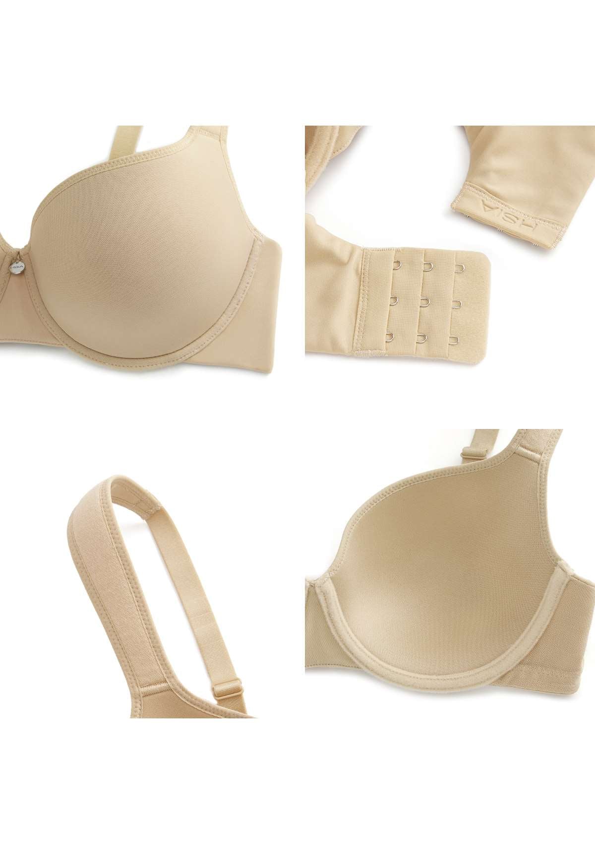 Patricia T-shirt Beige Lightly Padded Underwire Minimizer Bra Set