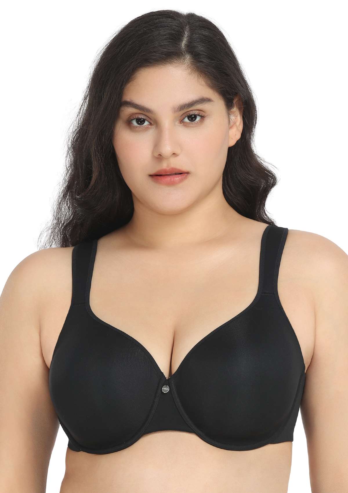 Patricia T-shirt Black Lightly Padded Underwire Minimizer Bra Set