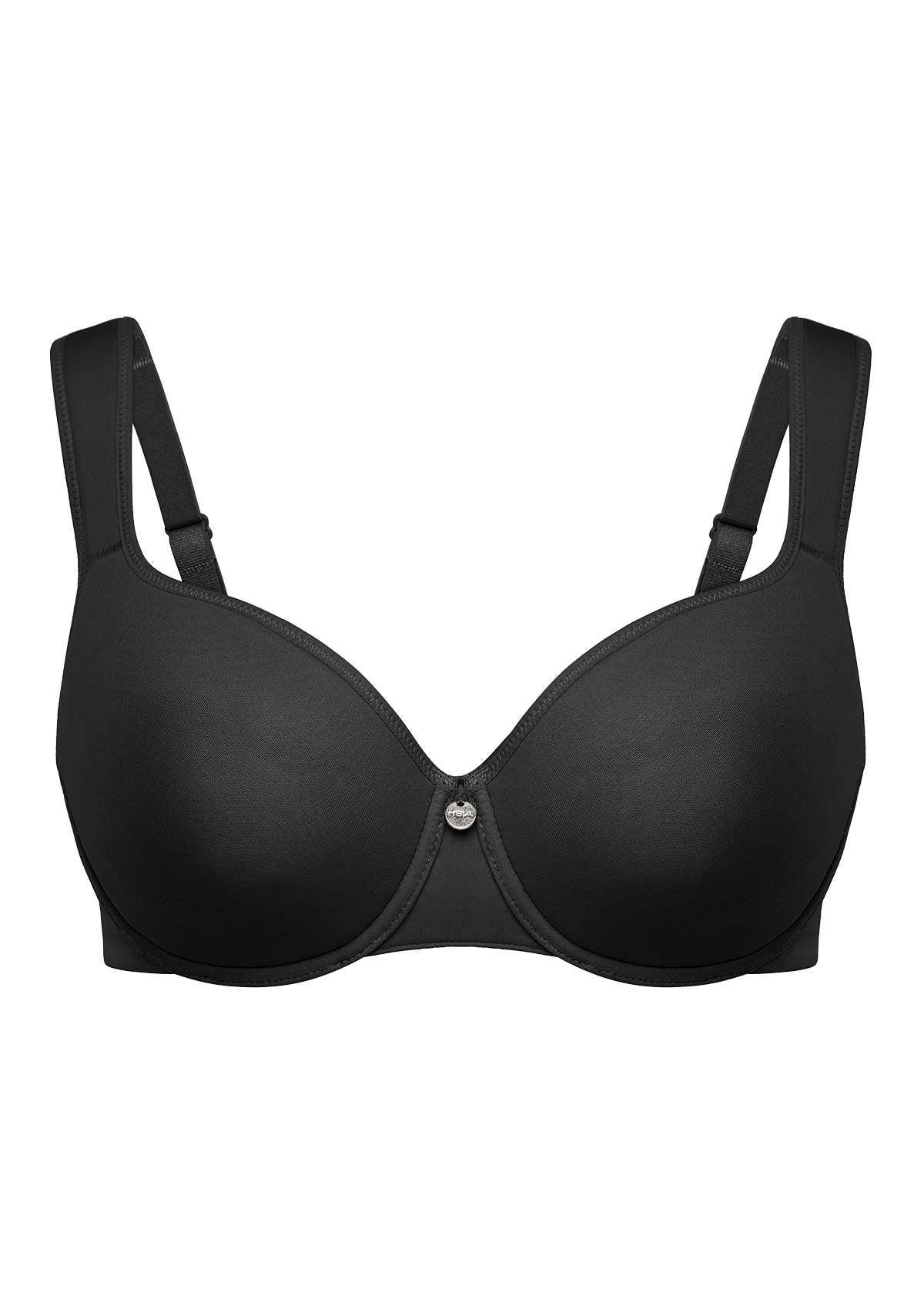 Patricia T-shirt Black Lightly Padded Underwire Minimizer Bra Set