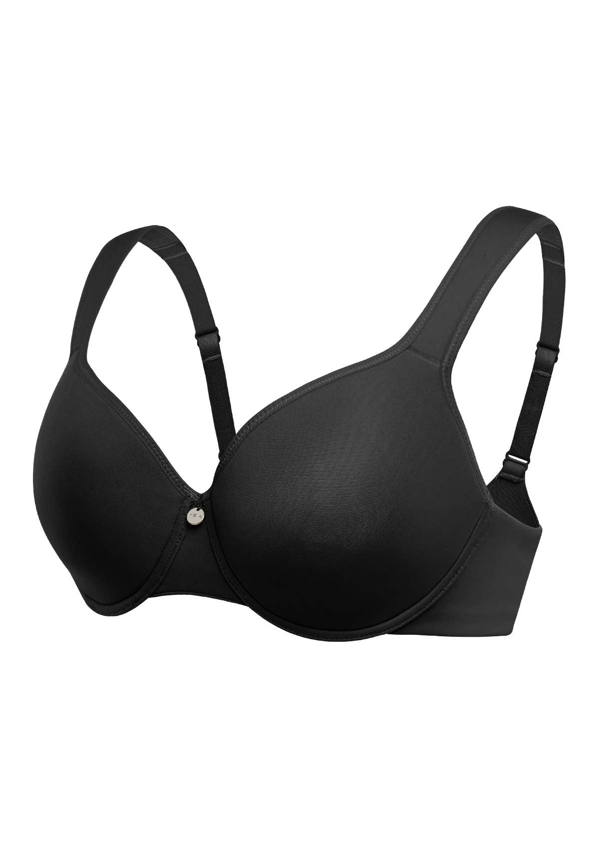 Patricia T-shirt Black Lightly Padded Underwire Minimizer Bra Set