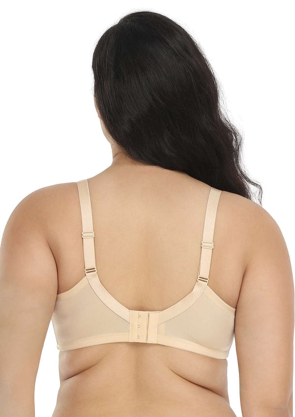 Pretty In Petals Beige Cream Unlined Strappy Lace Bra Set