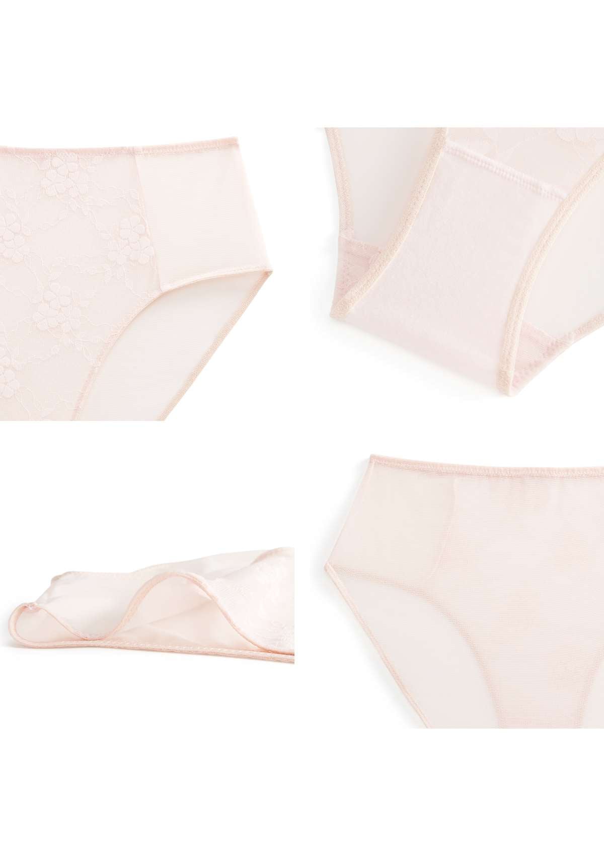 Spring Romance High-Rise Dusty Peach Lace Brief Underwear