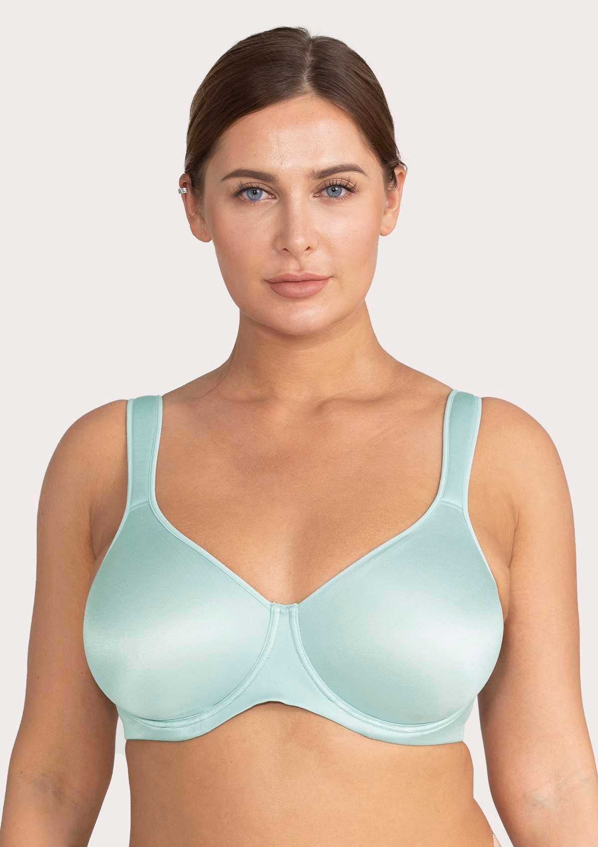 HSIA Blue Unlined Full Coverage Minimizer Bra